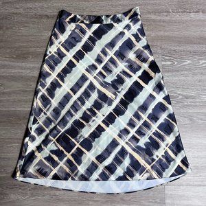 H&M Satin Multicolored Slip Midi Skirt Size 6